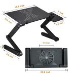 میز لپ‌تاپ تاشو در سه مدل ساده، فن‌دار و فن‌دار همراه با جا موسAP-ST450MPF - Image 4